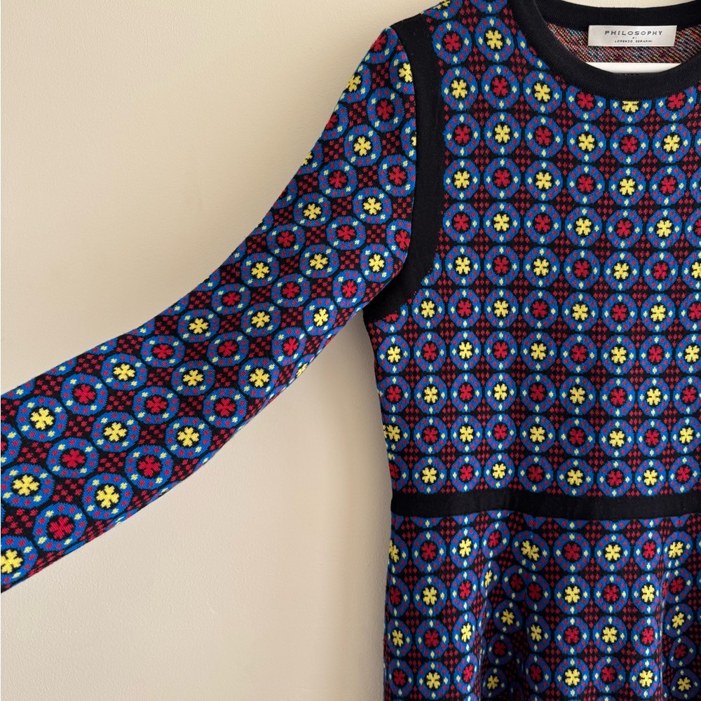 Gorgeous Philosophy di lorenzo Serafini wool dress sz 10 - Picture 3 of 14